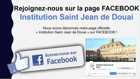 Page Facebook - Institution Saint Jean de Douai